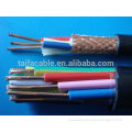 multi core flexible wire with PVC sheath copper braid screen